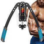 GLACUS Twister Arm Exerciser, Adjustable 22-440lbs Hydraulic Power, Home Chest Expander, Shoulder Muscle Training Fitness Equipment, Arm Enhanced Exercise Strengthener. Blue