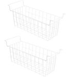 Homics Chest Freezer Baskets 20.5 Inch, Chest Freezer Organizer Bins Metal Wire Storage Baskets with Hanging Handles for Deep Freezer, Set of 2