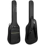 HOHIYO Bass Guitar Bag 7mm Padding Waterproof Electric Bass Case, Electric Bass Gig Bag Backpack with Neck Strap and Pockets, Black