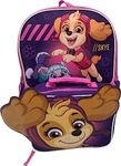 Fast Forward Kid's Licensed POP-OUT 16" Backpack With Lunch Box Combo Set (Paw Patrol-Girl), Purple-pink, Backpack