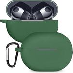 kwmobile Case Compatible with Huawei FreeBuds Pro Case - Silicone Cover Holder for Earbuds - Dark Green