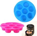 XANGNIER Silicone Muffin Pan for 3QT-5QT Air Fryer,2 Pcs Cupcake Tray Baking Mold,Reusable Non-stick Air Fryer Baking Pan,Air Fryer Accessories