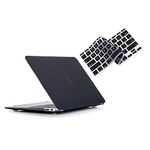 RUBAN Case Compatible with MacBook Air 13 Inch (Models: A1369 & A1466, Older Version 2010-2017 Release), Slim Snap On Hard Shell Protective Cover and Keyboard Cover, Black