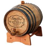 Personalized Whiskey Barrel - Engraved Wine Barrel - Custom Oak 2 Liter Barrel - Barrel Aged Design