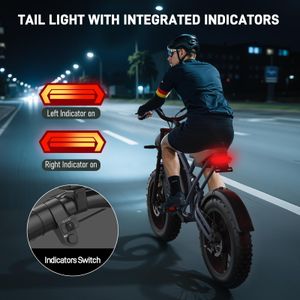 X50 20'' Fat Tire Electric Bike for Adults – 48V 17Ah, 250W, 7-Speed, Removable Battery, LCD Display