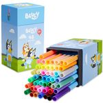 Bluey Colouring Pens for Kids 48 Piece Set Colouring for Kids Art Supplies Felt Tip Pens Washable Markers Gifts for Kids