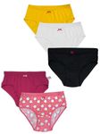 DChica Set of 5 Panties for Girls- 1 Cat Print, 4 Solids Briefs_Color May Vary