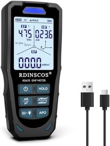 EMF Meter 5G RF Detector – Electric, Magnetic & Radio Frequency Field Tester up to 10GHz, Multi-Sensor EMF Detector for Power Lines, WiFi/Cell Phones, Smart Meters – LCD Display Sound & LED Alerts