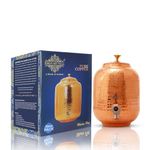 INDIAN ART VILLA Copper Water Dispenser Container Pot, Storage & Kitchenware, Health Benefits (18 LTR, Without Stand)