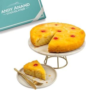 Andy Anand Traditional Sugar Free 9" Pineapple Upside Down Cake, Amazingly Delicious, Divine, Delectable. Lightly Sweetened with Monk Sugar (2.6 lbs)
