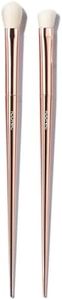 ICONIC LONDON Ultimate Eye Brush Duo | Includes Long Shader and Medium Angled Shader, for Flawless Buffing and Blending