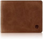 Bryker Hyde Men's 2 ID Window RFID Wallet Bifold Wallet Medium Brown - Distressed Genuine Leather