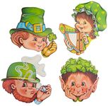 Beistle 33871 4-Pack St. Patrick Cutouts, 12-Inch