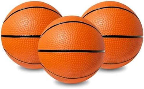 Botabee 5" Mini Basketball Balls for Mini Hoop Basketball or Over The Door Basketball Hoop Games | PVC, Small Basketball for Indoor or Outdoor Play (Mini Basketball, 3 Pack)