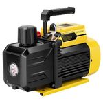 SPECSTAR 3/4 HP 7.2 CFM 110V Dual Stage Rotary Vane HVAC Air Vacuum Pump for R134a R12 R22 R502 R410a Systems with 2 Oil Bottles for Air Conditioner Servicing Resin Degassing and More