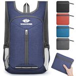 Yoowalar Foldable Backpack Lightweight Small Rucksack, 16L Hiking Backpack Waterproof Travel Daypack, Packable Backpack Hiking Bags & Packs for Men Women Outdoor Hiking Walking Camping, Dark Blue