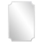 Howard Elliott Frameless Silver Rectangle Wall Hanging Mirror, Elegant Beveled Edges Frameless Wall Hanging Mirror, Modern Accent Decorative Vanity Mirror for Bathroom, Entryway, Bedroom, 24 x 36 inch