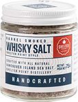 Smoked Salt - 75g of Single Malt Whisky Barrel Smoked Sea Salt Flakes - Hand-harvested on Vancouver Island - All Natural - Perfect for Seasoning, Baking, Cooking, and Finishing