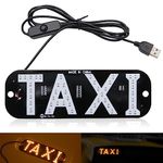 NSKANQI Taxi Sign Light USB On/Off Button, Bright Taxi LED Sign, Suction Cup Window Placement for Taxi Car (Yellow)