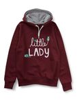 T2F Girl's Cotton Hooded Neck Sweatshirt (BYS-SS-09_Multicolor_7-8 Years_Maroon_7 Years-8 Years)