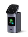 UGREEN Nexode Power Bank 20000mAh 145W Qi2 Certified 15W Wireless Fast Charging 4-Way Output Battery Pack with TFT Display Laptop Portable Charger Compatible with Dell, HP, iPad, iPhone Air/17/16