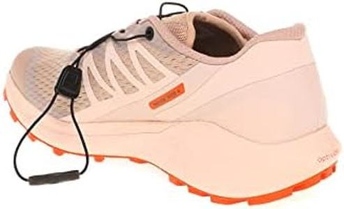 Salomon Women's Sense Ride 4 Running Shoes Trail, Sirocco/Peachy Keen/Red Orange, 11