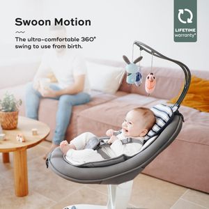Babymoov Swoon Motion Baby Swing – Soothing Rocker for Infants
