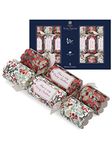 Tom Smith Pack of 8 Deluxe Red & White Traditional Holly & Ivy Charity Christmas Crackers 33cm