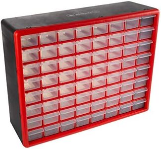 Stalwart 75-ST6072 Storage Drawers-64 Compartment Organizer Desktop or Wall Mountable Container for Hardware, Parts, Craft Supplies, Beads, Jewelry, and More