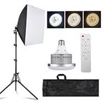 Andoer Softbox Photography Lighting Kit,with Bi-color LED Light+40x40cm Softbox+1.7m Light Stand+Remote Control - Ideal for Studio,Portraits,Product,Photos,Live Streaming,Video Recording