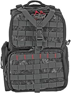 G.P.S. G5 Tactical Range Backpack | Prym1 Blackout | 3 Handguns Capacity | MOLLE Webbing | Durable Waterproof Stain-Resistant Shooting Tactical Gear