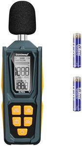 Decibel Meter, Goldeep SL750A Digital Sound Level Meter 30-130dB, A/C Weighted DB Meter with dB/SONE, Fast/Slow, MAX/MIN, LCD Sound Meter for Home, Office, Factory, Neighbor Noise - Lemon Yellow