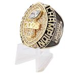 2023 Fantasy Football Championship Ring Award Prize Sport MVP Winner FFL League Champion Ring (size 11, gold clear color stones)