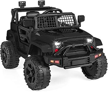 Best Choice Products 12V Kids Ride On Truck Car w/Parent Remote Control, Spring Suspension, LED Lights, AUX Port - Black