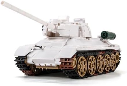 DAHONPA T-34 White Tank Army Building Block(518 PCS),WW2 Military Historical Collection Model with 2 Soldier Figures,Toys Gifts for Kid and Adult.