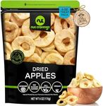 NUT CRAVINGS Dry Fruits - Dried Apple Rings Slices, No Sugar Added - Chewy Soft Texture (6oz - 1 Pack) Packed Fresh in Resealable Bag - Sweet Snack, Healthy Food, All Natural, Vegan, Kosher Certified