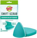 Scotch-Brite Swift Scrub Bath Cleaner Scrubbers, Soap Scum Remover for Cleaning Bathroom, Bathroom Scrubber Pads Safe for Tile, 2 Bathroom Cleaner Scrubbers