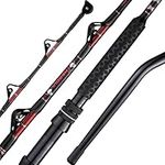 FISHAPPY Trolling Rod Saltwater Offshore Heavy Roller Rod Big Game Conventional Boat Fishing Pole 5'6'' (50-80lb /80-120lb) (5'6'' - 80-150lbs - Bent Butt)