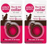 2 x Cat Flea & Tick Collar – Insect Repellent Collar for Cats, Helps Protect Against Fleas & Ticks, Long Lasting Up to 3 Months, Adjustable Collar for Cats