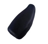 BIGZOOM Nylon No Heat On Seat Net Seat Cover Motorcycle/Bike/Scooty Seat Cover for -Yamaha Fasci No, Black