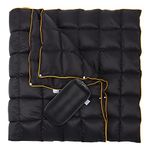 Lvkiss Down Camping Blanket - Ultra Lightweight, 100% Duck Down Insulation, Water-Resistant & Portable, Perfect for Hiking, Backpacking, and Outdoor Survival (Black, 57.1" x 72.8")