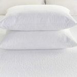 IMFAA Terry Waterproof Pillow Protector Pack of 2 - Soft and Comfortable Pillowcase Protectors - Ant-Allergy and Breathable Pillow Cover (2 x Terry - Flap)