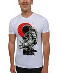 INTO THE AM Premium Graphic Tees Men - Cool Design T Shirts for Guys S - 4XL, Astro Samurai, Medium