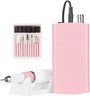 Makartt Nail Drill, Rechargeable Nail E File 30000RPM Electric Nail File, Malory Pink Portable Gel Nail Remover Machine with Nail Drill Bits & Sanding Bands for Manicure Salon Home Use