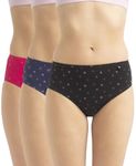Jockey Women's Cotton Hipster (Pack of 3_Colors & Prints May Vary)