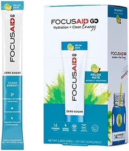 FOCUSAID GO Nootropics Energy Blend, Zero Sugar, Alpha-GPC, GABA, B-Complex, Yerba Mate, Green Tea, Keto Friendly, 100mg Natural Caffeine (Pack of 14)