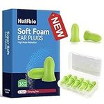 HUFFBIO Revolutionary Ear Plugs for Sleeping Soft Foam, 5 Pairs -36dB,New Noise Cancelling Design, Super Soft & Reusable, for Deep Sleeping, Block Out Snoring, Travel, Concert,Study,Work