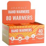 Bramble - 80 Hand Warmers (40 Packs) Pocket Glove Warmers - Suitable for Hiking, Outdoor Activities, Golf, Football Spectating, Lasts 8 Hours +