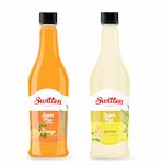 Switten Sugar Free Lemon Syrup and Orange Syrup - Pack of 2(Each 750ml) I Keto Friendly I Zero Carb I Zero Calorie I Diabetic Friendly