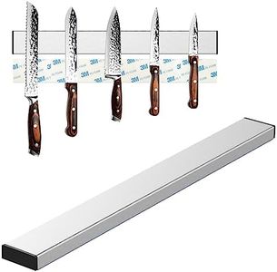 Nutabevr 30cm Barra Magnética para Cuchillos, Soporte Magnético Cuchillos con Autoadhesivo, Acero inoxidable Cuchillero magnético puede sin taladrar, para cuchillos de cocina,espátulas,tijeras